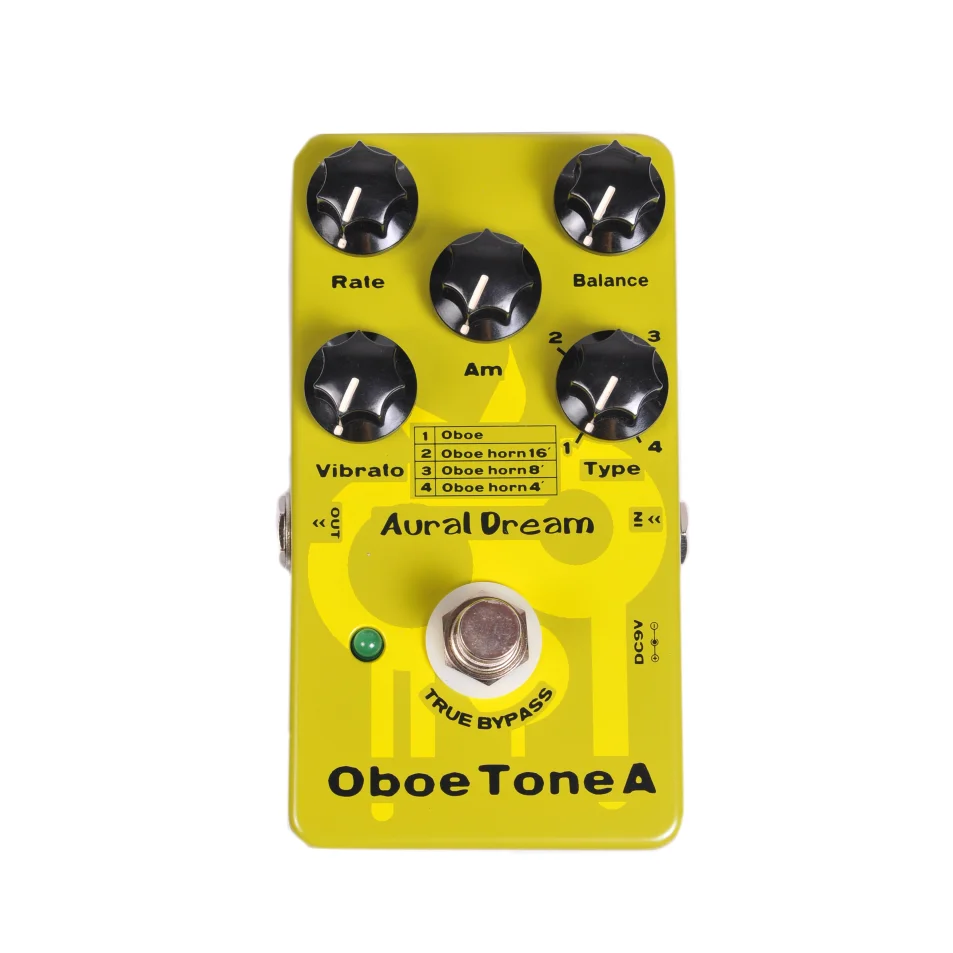 Aural Dream Oboe Tone Synth Guitar Pedal Has 4 Types Using Pitchshift,Octave,Harmony,Vibrato,Tremolo,Rotary and Organ Effects