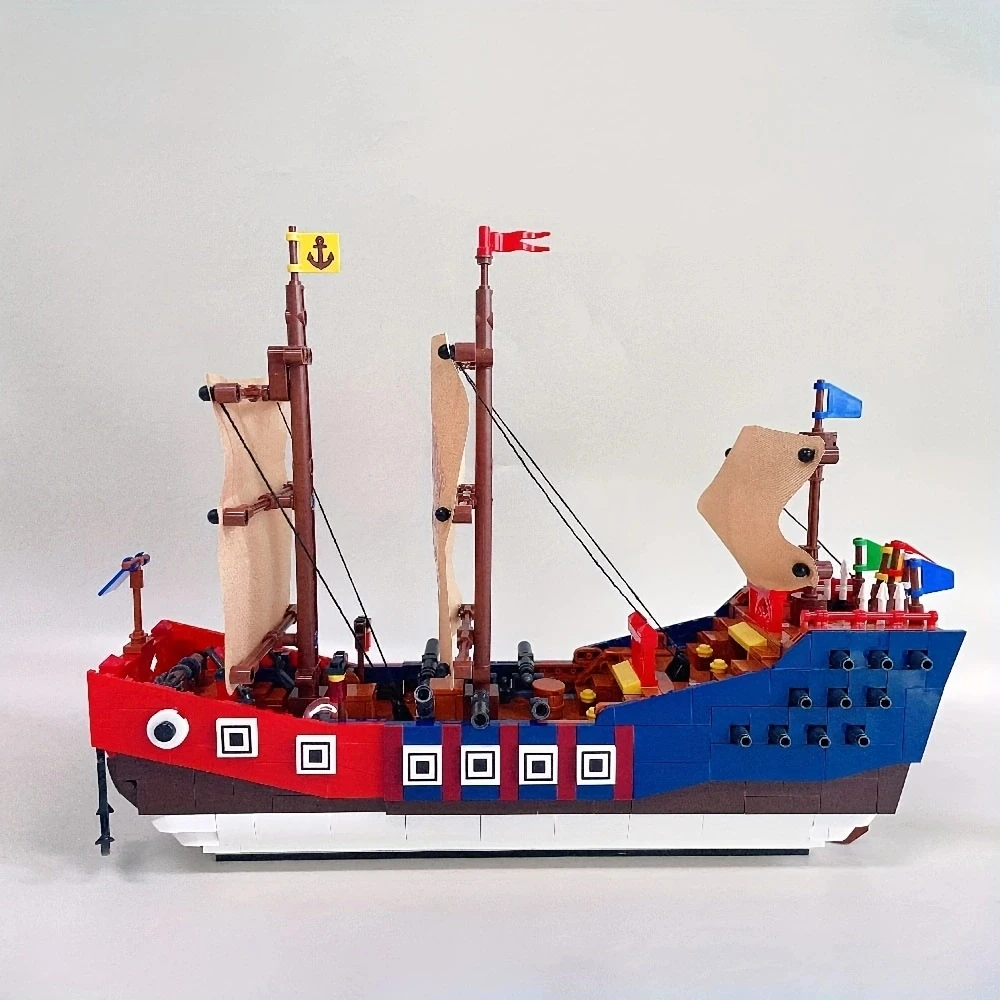 creative expert Heros Ship Middle Ages moc battle ship Building Block pirate ship model toy gifts Christmas 921pcs