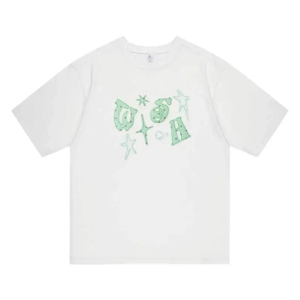 Y2K НОВАЯ мужская футболка с короткими рукавами для пар, странная NCT127 WISH Letter MAN, свободная футболка с принтом звезды, хлопок, летняя мужская звезда в одном стиле