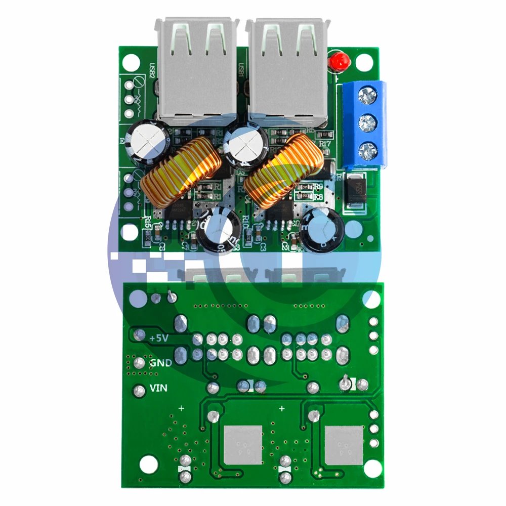 4-Channel USB Step-Down Power Module 12V-40V Input 5V 5A Output
