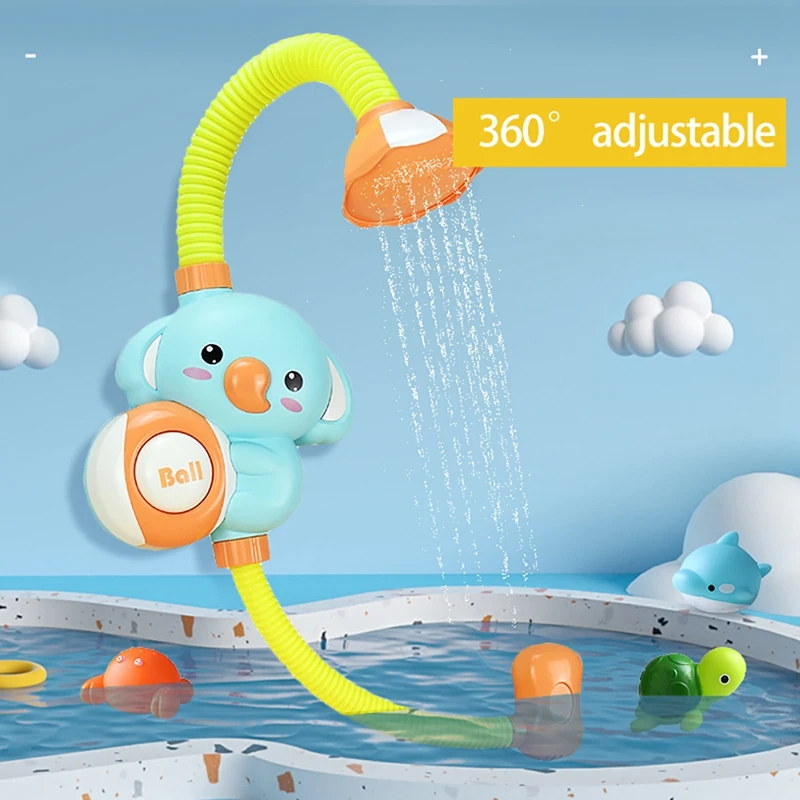 Baby Bath Toys For Toddler Elephant Shower Sprayer Bath Toys Baby Shower Sprinkler Gifts For Ages 3 4 5 Year Olds