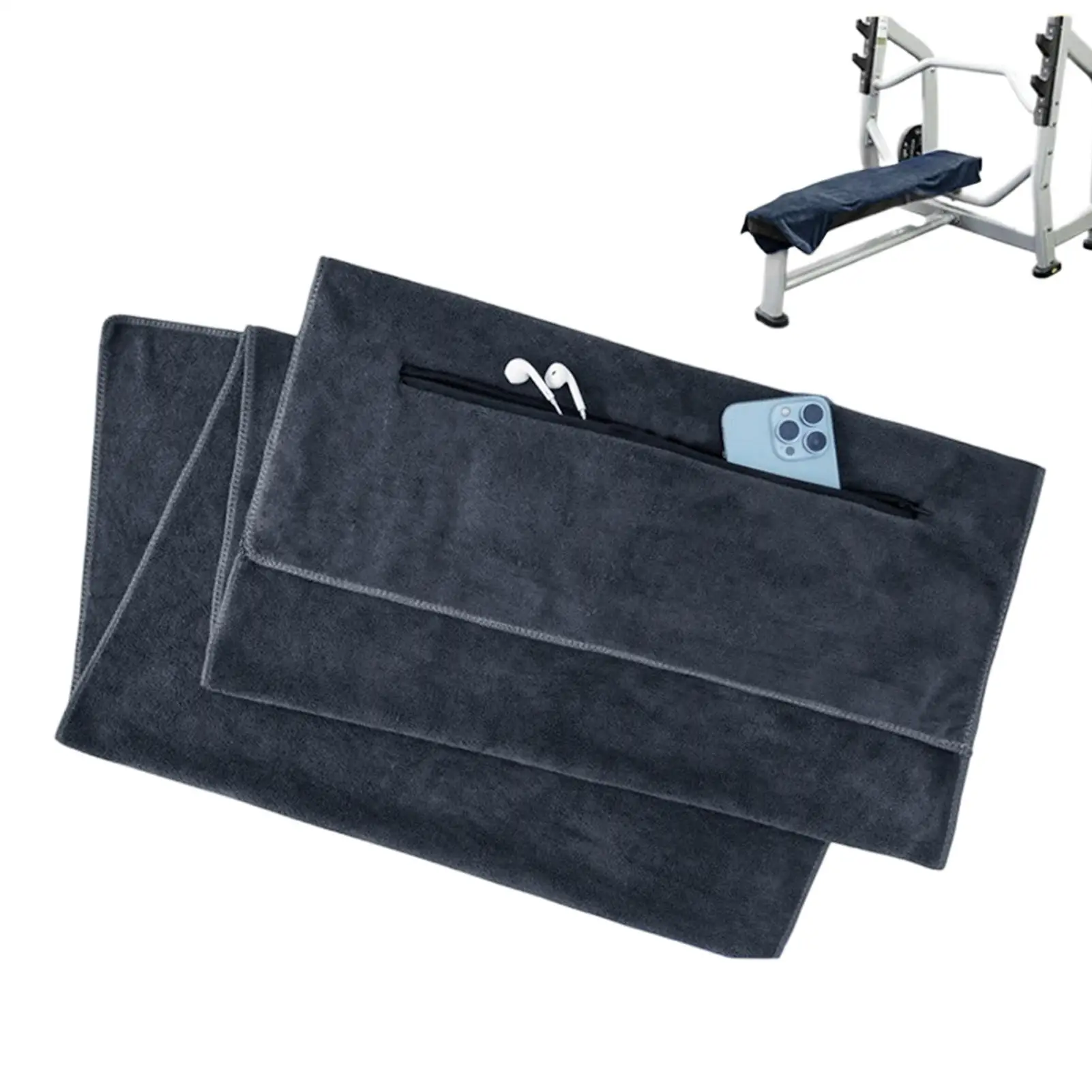 

Multi-Use Sports Towel, Super Absorbent Microfiber Perfects as Sweat Towel & Protective Cover for Gym Mat Bench Equipment