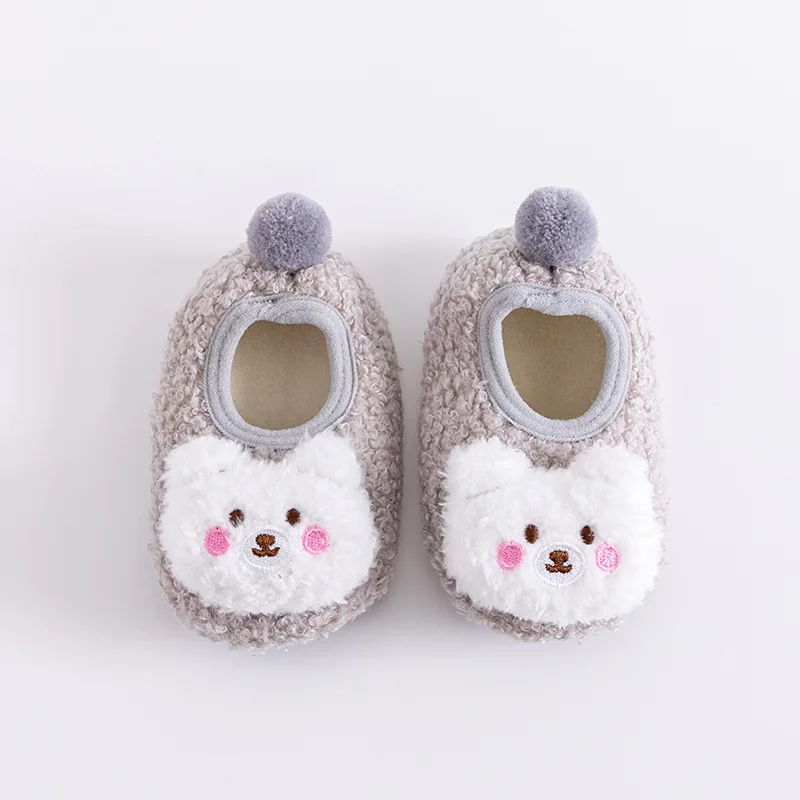 Newborn babies Shoes for baby boys girls fall winter cartoon walking shoes infant soft non slip thickened soles footwear shoes