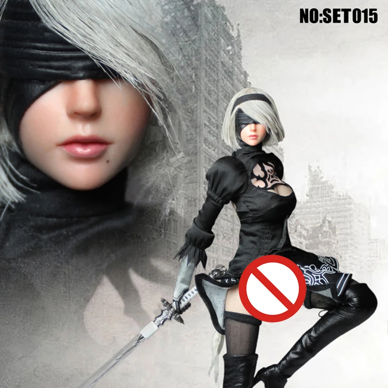 

SUPER DUCK SET015 1/6 Full Set NieR: Automata YoRHa 2B Head Sculpt & Clothing Sets & Body Accessory Model for Fans Holiday Gifts