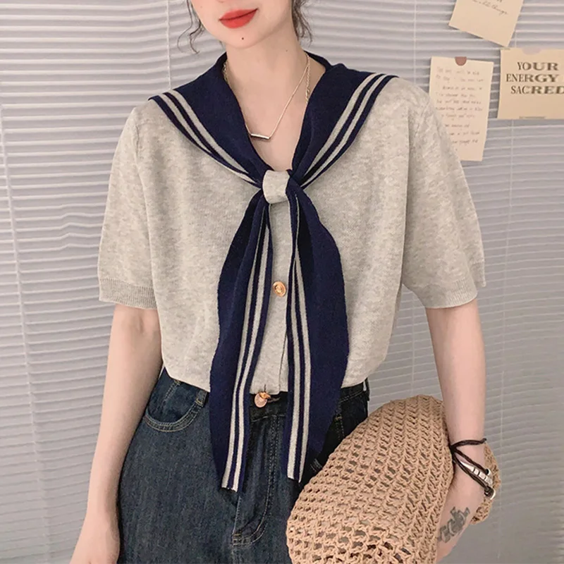 

Легкая летняя трикотажная футболка из ледяного шелка ort Sve, женская свободная базовая футболка irt Faionable, против старения, для поездок на работу