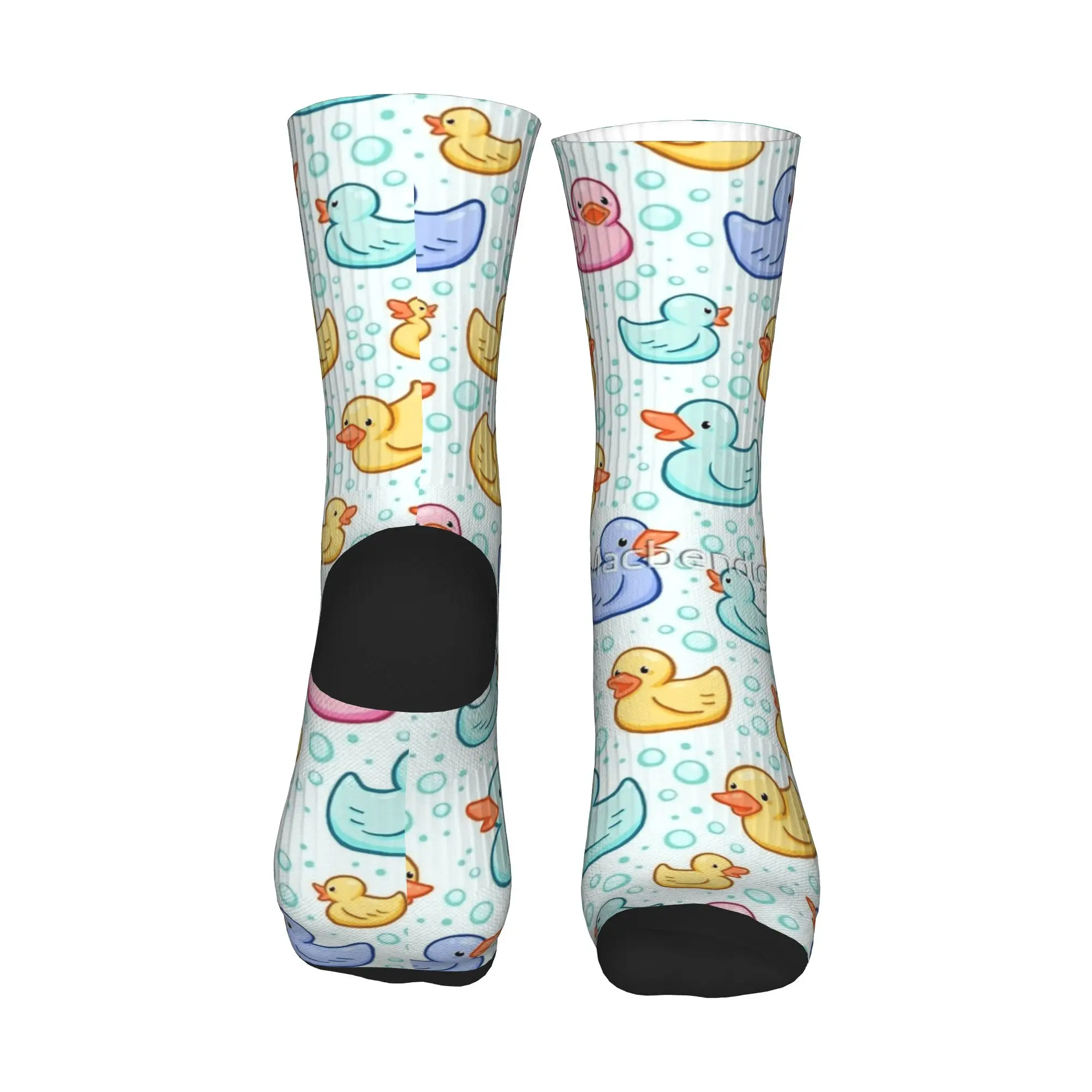 カラフルなラバーダックストッキング大人男性靴下通気性エレガントな靴下春登山ノンスリップグラフィックソックス誕生日ギフト