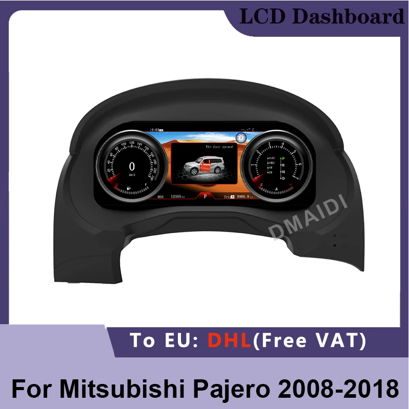 

Digital Panel Dashboard For Mitsubishi Pajero 2008-2018 Universal Virtual Instrument Cluster Cockpit Linux LCD Speedometer