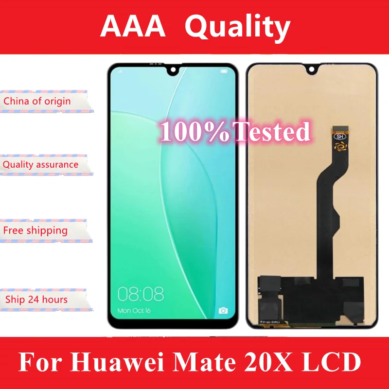 Tested Oryginalny LCD for Huawei Mate 20X LCD Display for Huawei MATE 20X LCD Touch Screen Digitizer Assembly MATE20 X