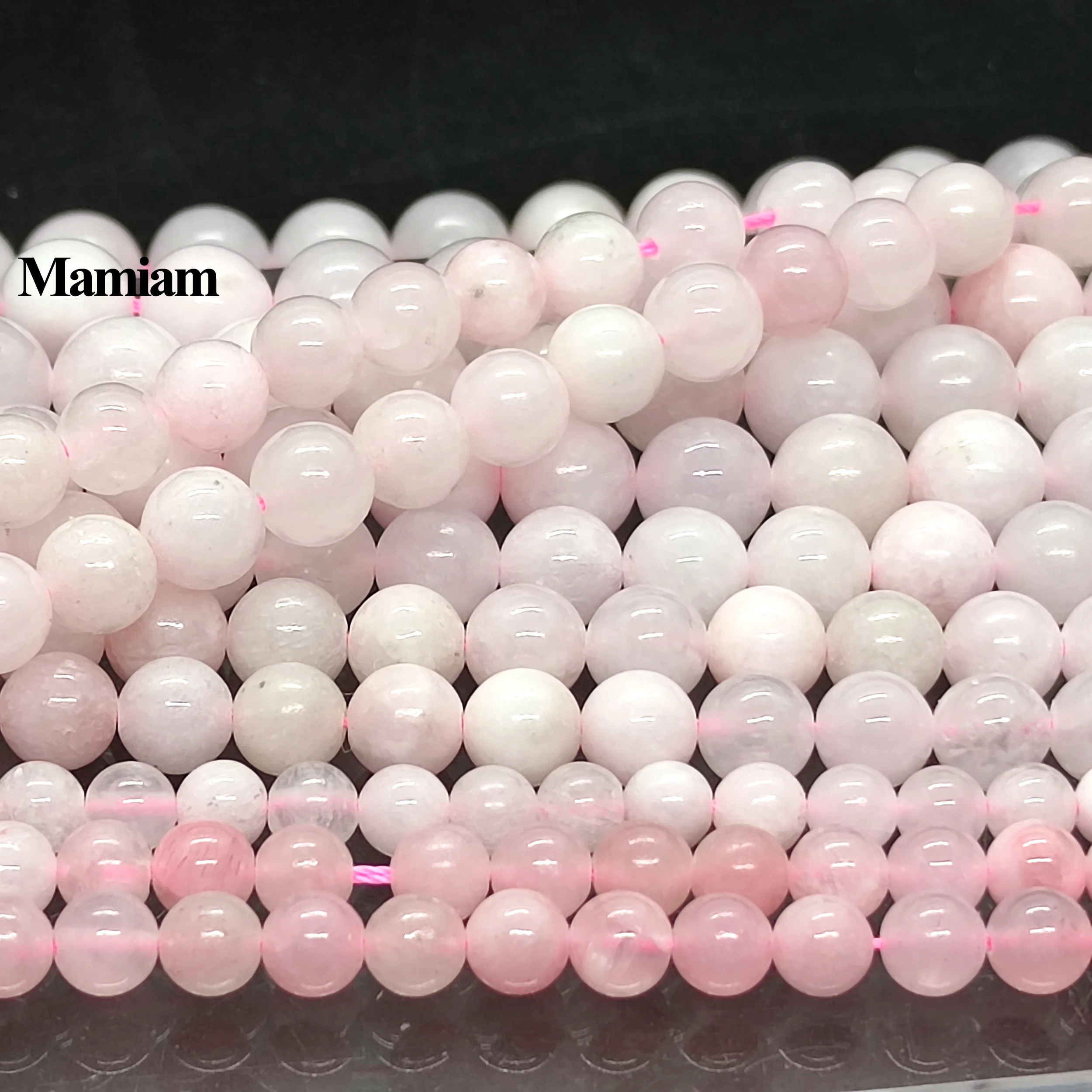 Mamiam Natural A Pink Calcite Stone 9.5-10mm Smooth Loose Round Beads Jewelry Making Gemstone Design Diy Bracelet Necklace