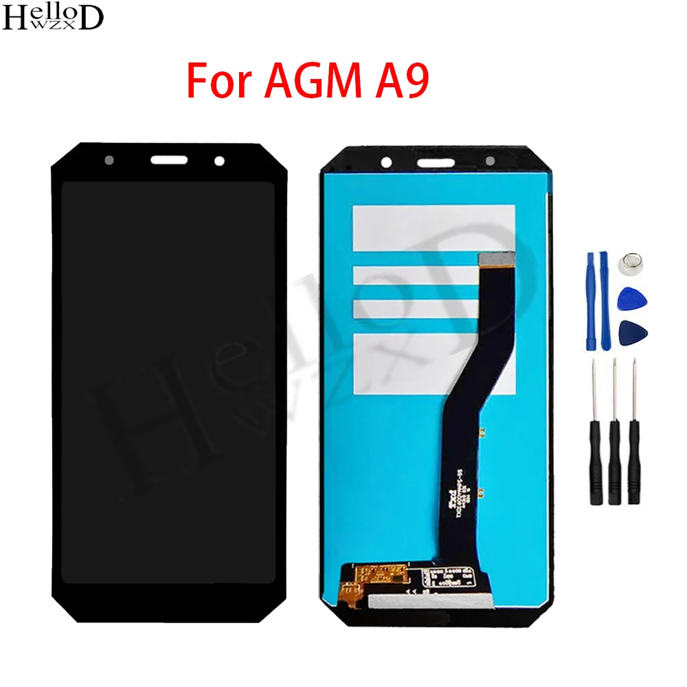 High Quality LCD Screen For AGM A9 H1 X3 X5 LCD Display Touch Screen Digitizer Assembly Replacement Part +Tools