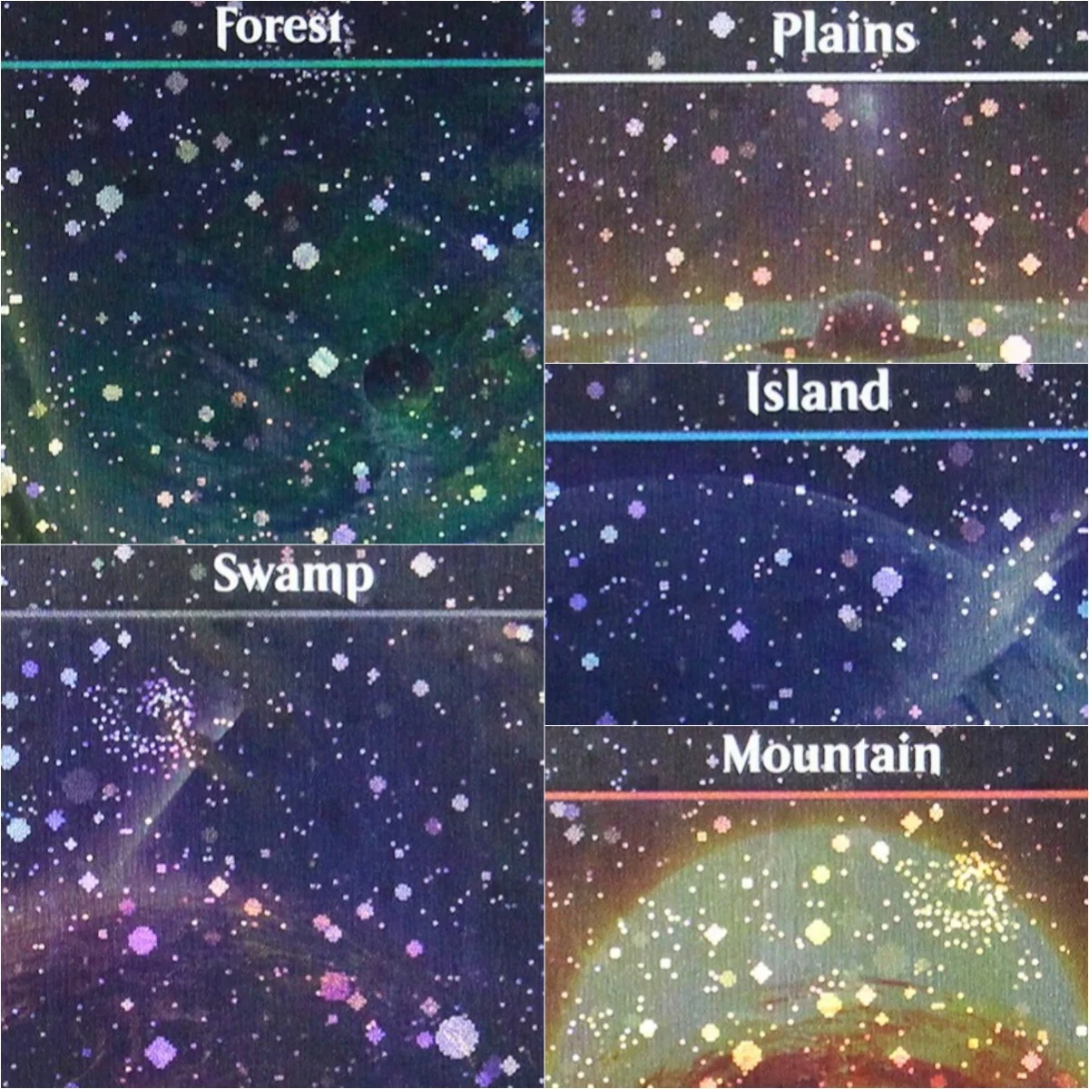 

GalaxyFoil Basic Lands Forest mountain island Magical Proxy cards Black Quality Proxy Playing Board Game Deck Trading Cards