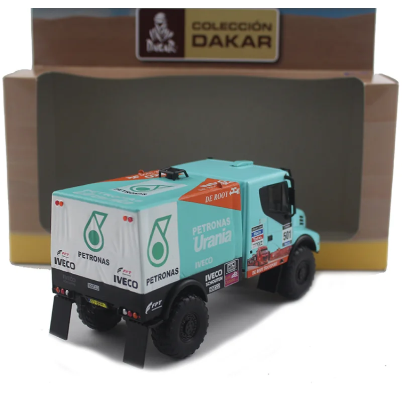 دييكاست 1/43 مقياس IVECO Powerstar 2014 داكار سباق على الطرق الوعرة سبيكة سيارة نموذج تحصيل لعبة هدية تذكارية عرض حلية