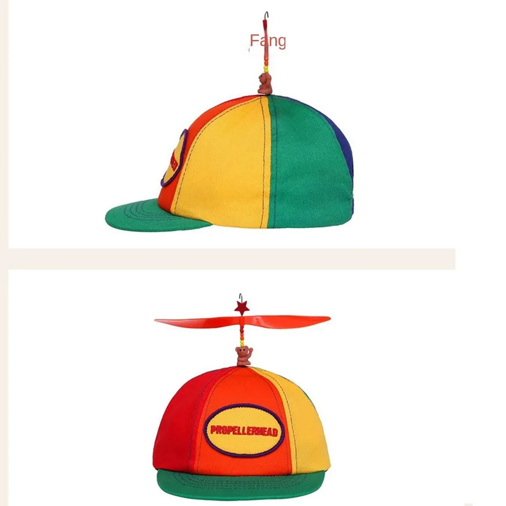 Propeller Dragonfly Baseball Cap Funny Helicopter Adjustable Bamboo Dragonfly Baseball Cap Color Propeller Bucket Hat Kids