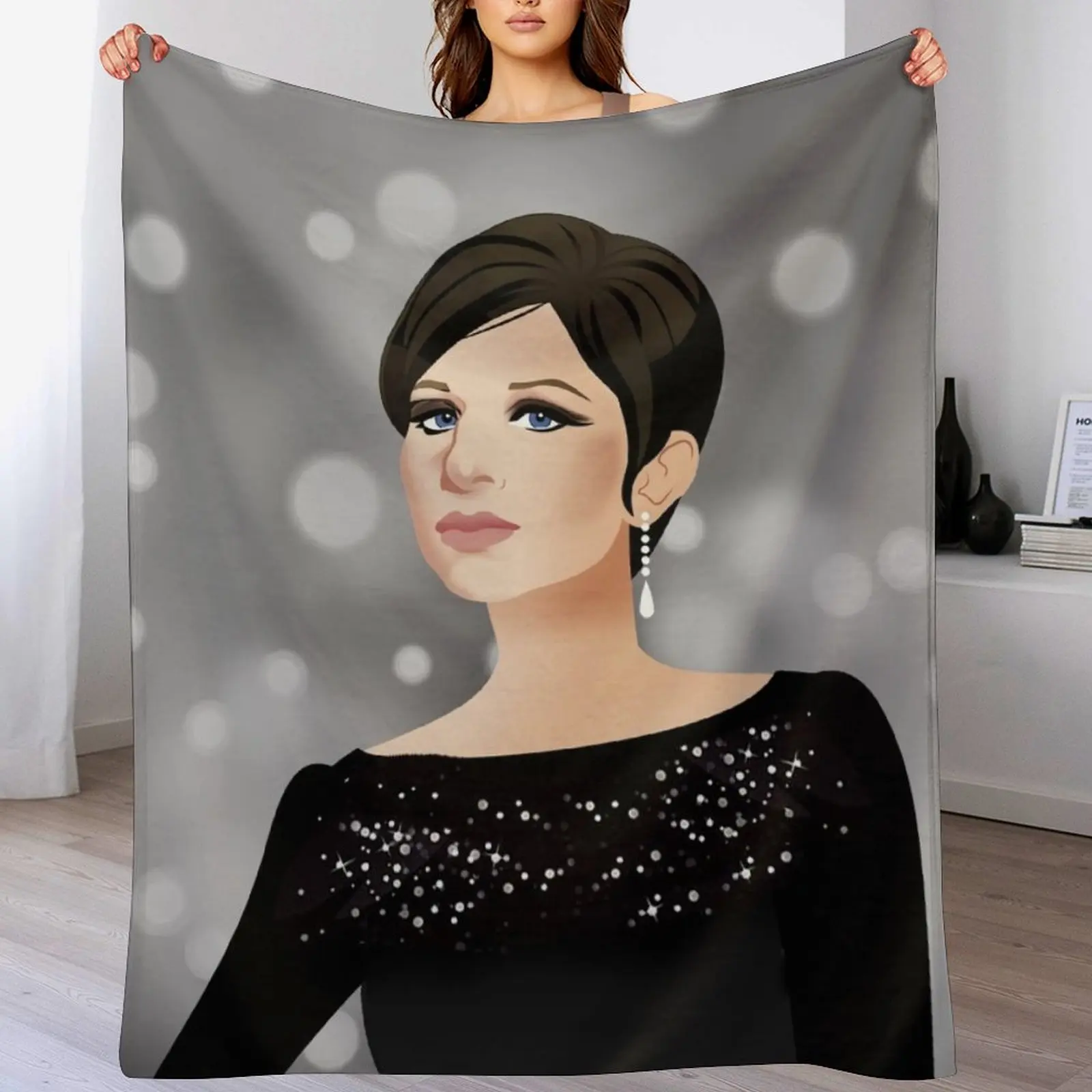 Barbra Streisand: Iconic Oscars Outfit Tribute Throw Blanket