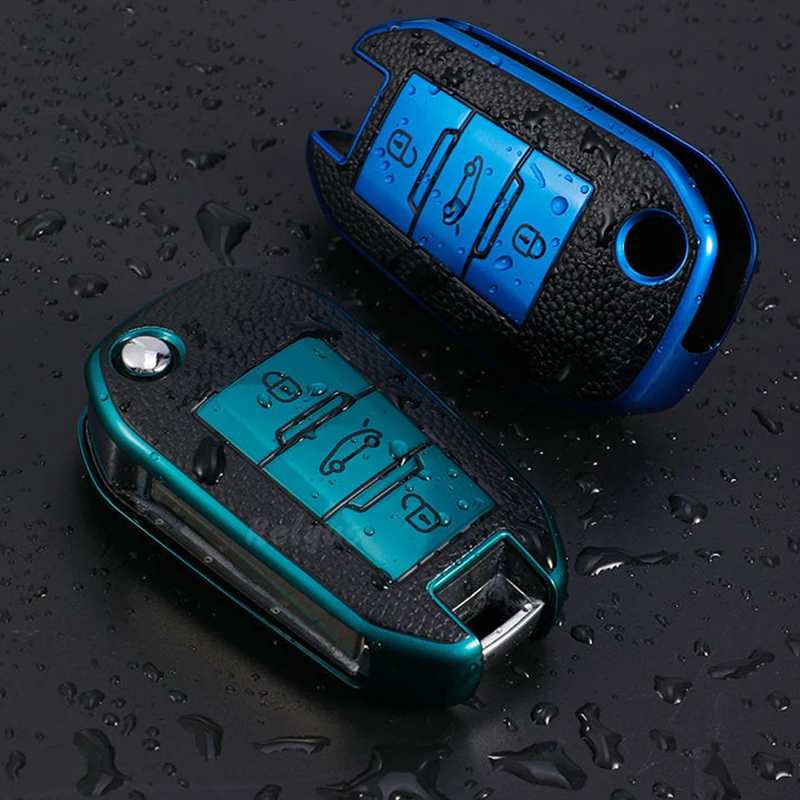 حافظة مفاتيح السيارة لبيجو 3008 2008 208 508 408 308 T9 4008 5008 لسيتروين C3 C5 الصبار بيرلينجو المفاتيح اكسسوارات السيارات