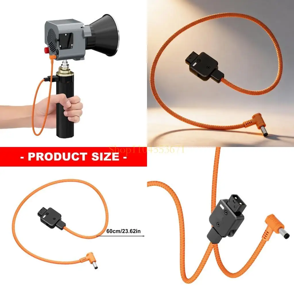 Best Seller Camera Power Cable with D-Tap Input and Right-Angle DC5525 Output, 12-17V Input and Output with 10A Limit for