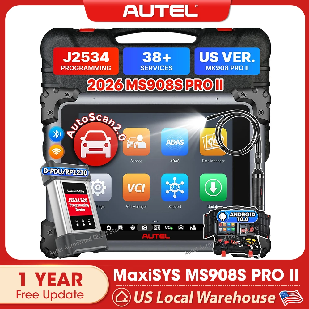 

Диагностический сканер Autel MaxiSys MS908S Pro II высокого уровня, OBD2, с онлайн-программированием/кодированием ЭБУ, обновленная версия MS Elite/MS908SP