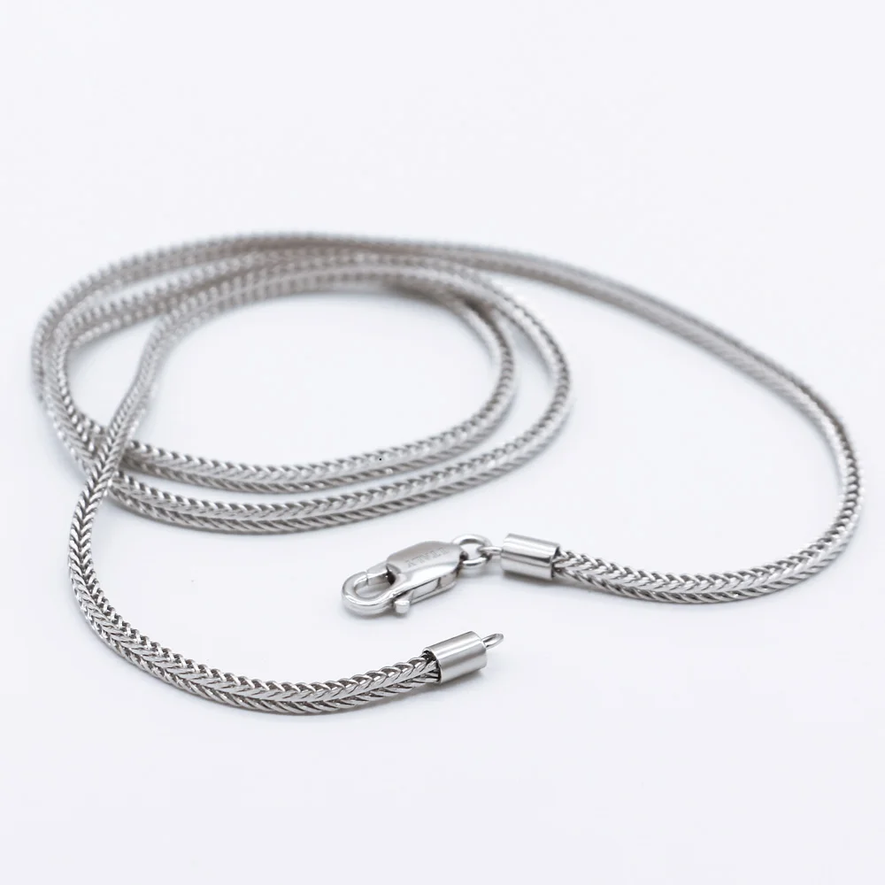 

Vintage Classic Chopin Design Necklace 925 Sterling Silver Chain 2mm Width Length 55-60cm Daily Jewelry for Men & Women