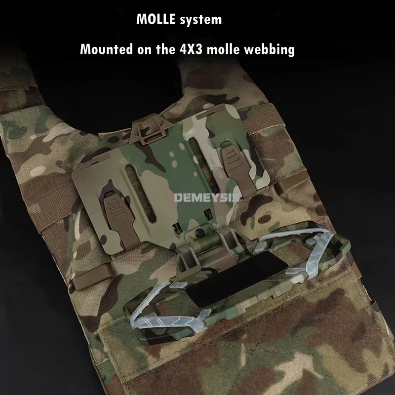 Vest Mobile Phone Rack Tactical Folded Navigation Board Mobile Phone MOLLE Holder Hunting Paintball Chest Bag Map Bag