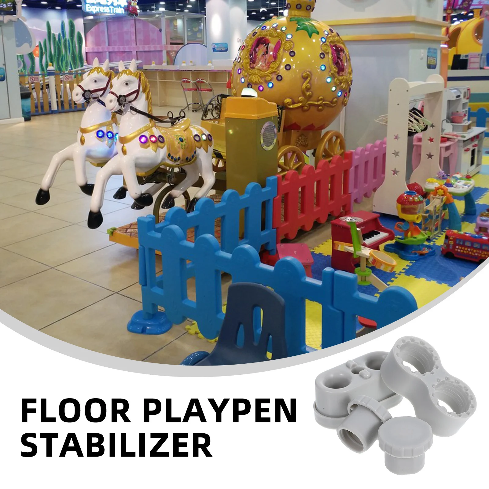1 set stabilizzatore per box per bambini base antiscivolo fibbia fissa per la sicurezza del bambino stabilizzatore per penna da gioco fissatore per box