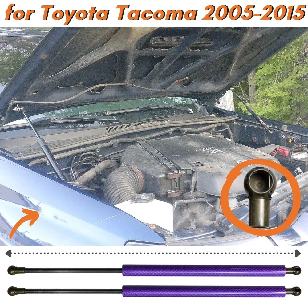 

Qty(2) Hood Struts for Toyota Tacoma N220/N240/N250/N260/N270 2005-2015 Front Bonnet Gas Springs Shock Absorbers Lift Supports