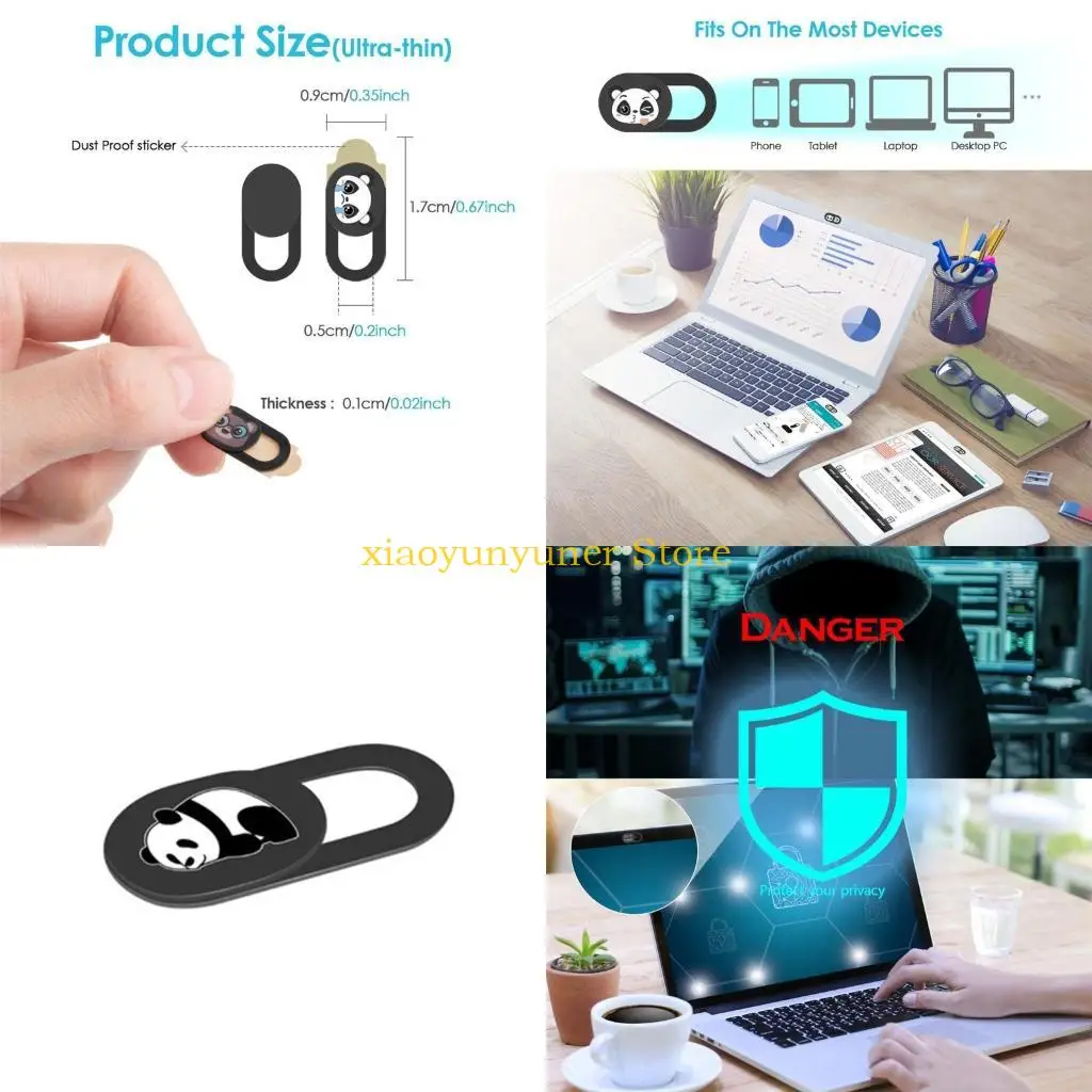 P9JB Laptop Camera Cover Slide Cute, Webcam Cover Cute Ultra Thin Camera Blocker Protect Privacy Sliding Design for Computer/