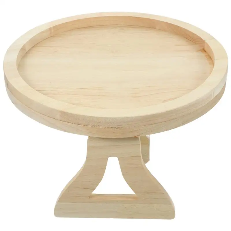 

Arm Rest for Chair Snack Tray Beverages Couch Table Armrest Food Bamboo Round Wooden Small Table Dessert Serving Tray Home