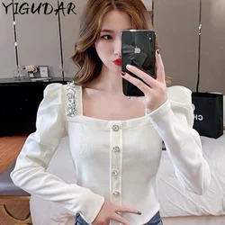 French palace style design Elegant Women Long-Sleeved square neck Loose Large Chiffon Shirt fashion Shirt women ropa de mujer