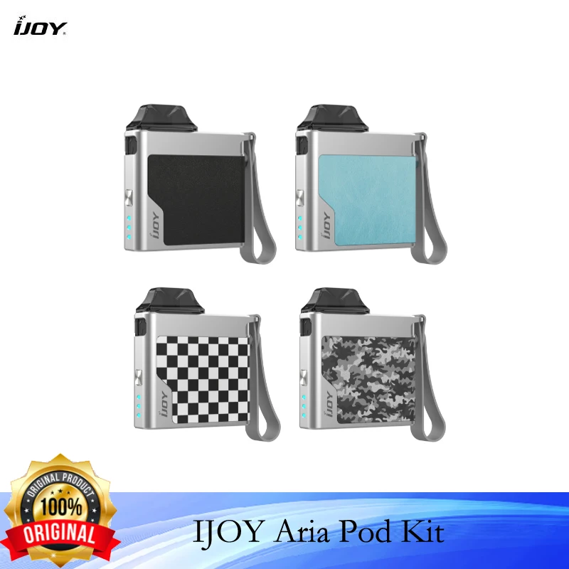 IJOY Aria Pod Kit de vapeo electrónico, batería de 900mAh, 3ml, IJOY Aria 0,6 ohm, 1,0 ohm, Mesh Pod, Hookah Box Mod, 3 modos de salida