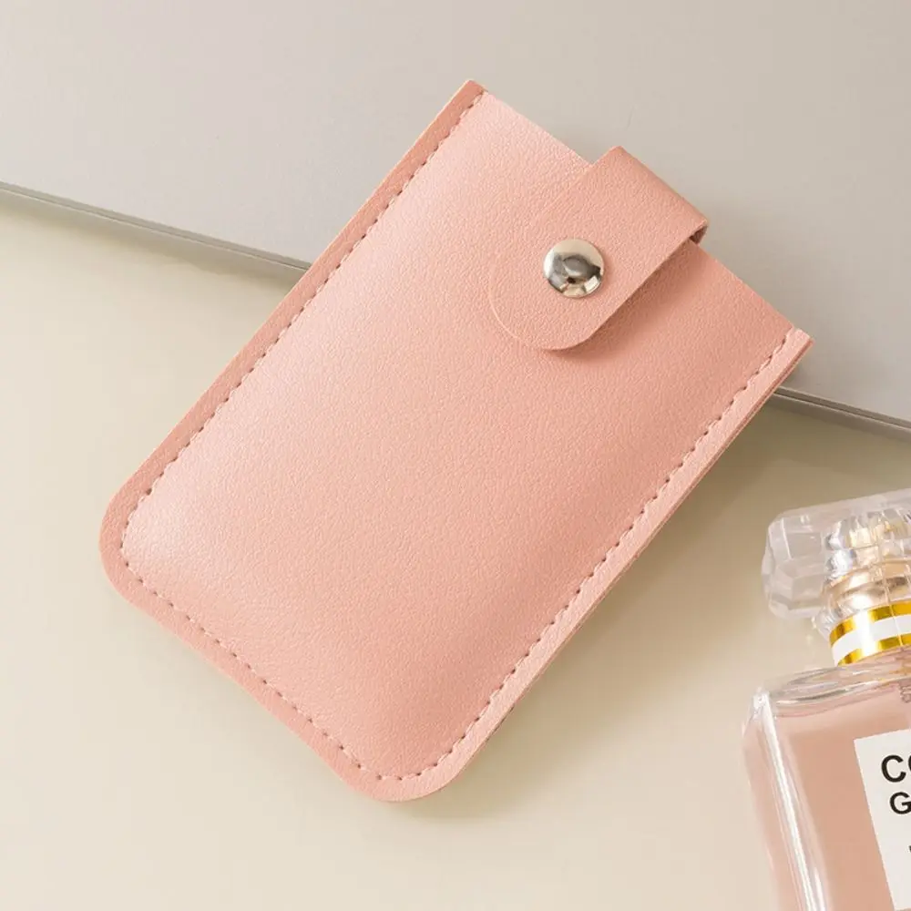 Fashion Laminated Concealed Mini Card Wallet Pull-out Type PU Leather ID Card Holder 5 Card Pockets PU Leather Purses Women