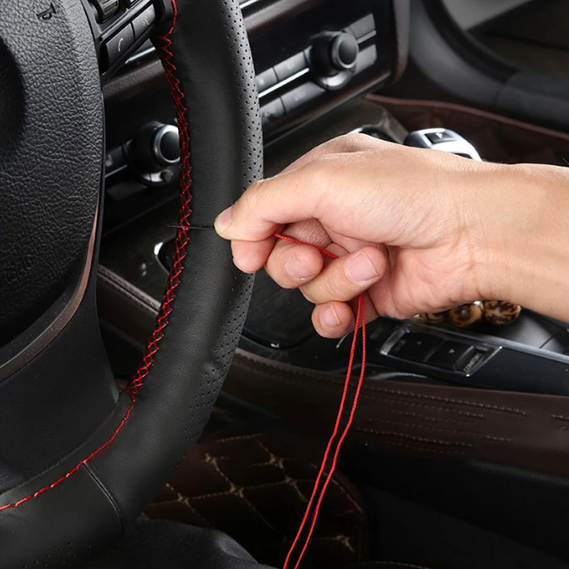 Anti-Slip Car Steering Wheel Braid Cover  Hand-Sewn Car Steering Wheel Covers Are Suitable For 90% of the Models on The Market