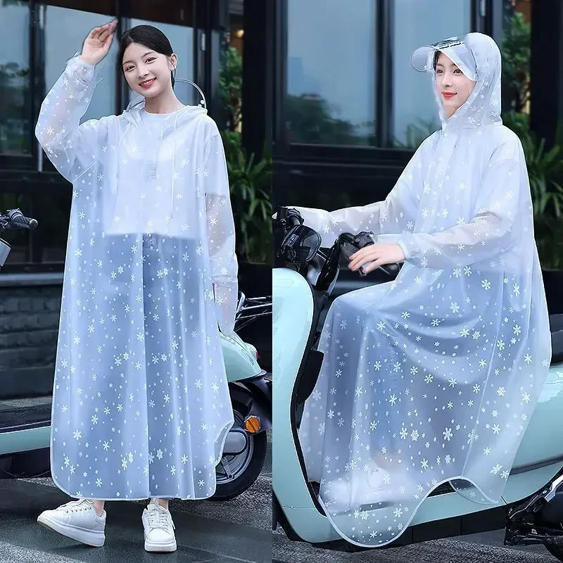 

Rain Coat Women Raincoat for Men Electric Vehicle Thickened Raincoat Full Body Integrated Sleeve Rain Coat Long Bicycle Raincoat