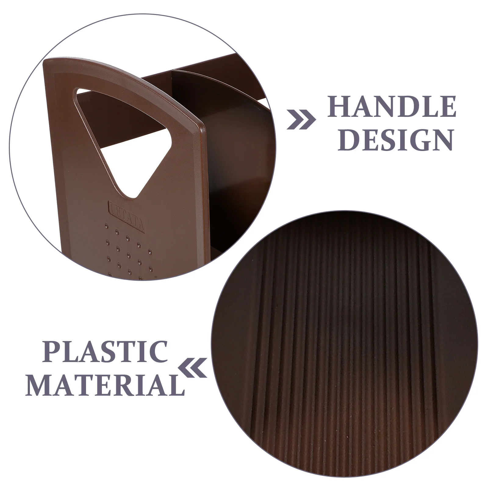 

Practical Bookshelf Large Size Three Lattice Sturdy Smooth Surface for Organizing Books Documents Coffee Book Rack