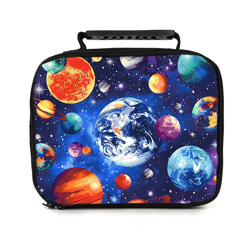الكوكب الكوني حقيبة الغداء المحمولة لصبي وفتاة أفضل هدية ثلاثية الأبعاد الكرتون حقيبة حفظ الطعام للأطفال العزل الحراري حقيبة تخييم