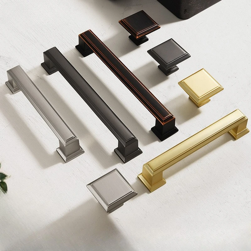 

Мебельная фурнитура, ручки и ручки для ящиков, современные простые золотые ручки для дверей кухонного шкафа с одним отверстием