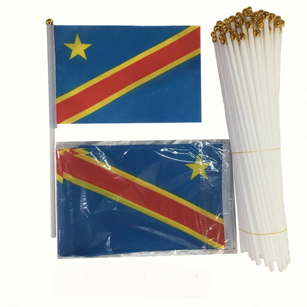 Democratic Republic of the Congo Banner Hand waving Flag 14*21 cmDemocratic Republic of the Congo Banner Hand waving Flag