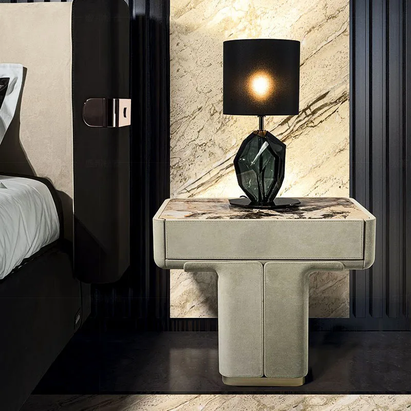 

Italian light luxury bedside table bedroom home villa high-end modern design creativity
