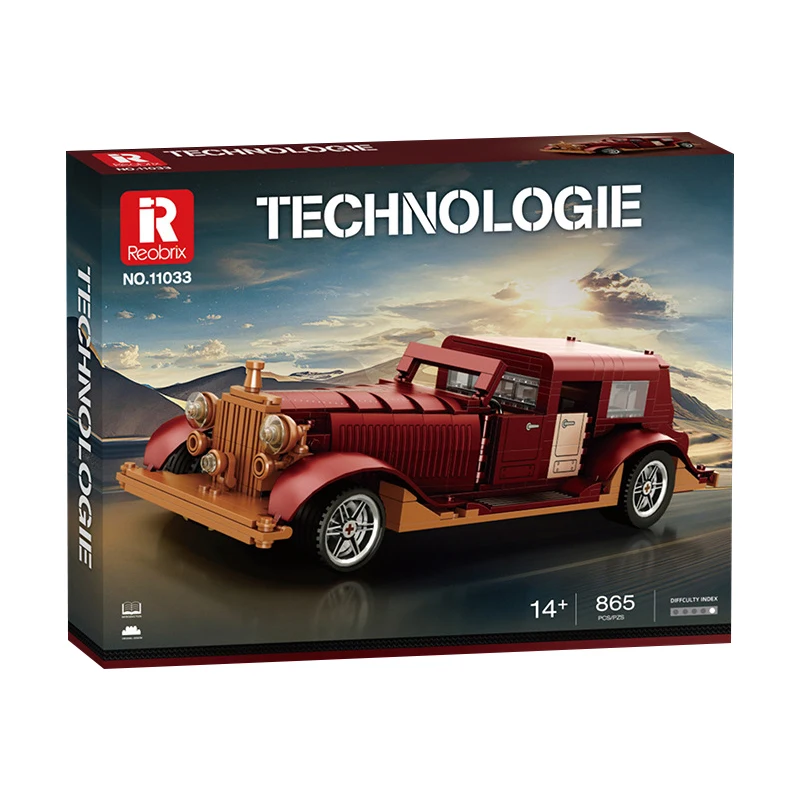 

IN STOCK Reobrix 11033 MOC Technik City Vintage Car Building Blocks Bricks Model Assembling Toys for Boys Holiday Gift Set