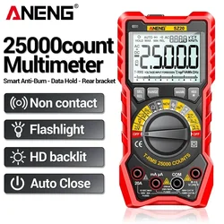 ANENG Conteggi Multimetro Misuratore di portata manuale intelligente NCV AC DC Ohm Hz Gamma manuale intelligente Strumenti di test multimetro digitale