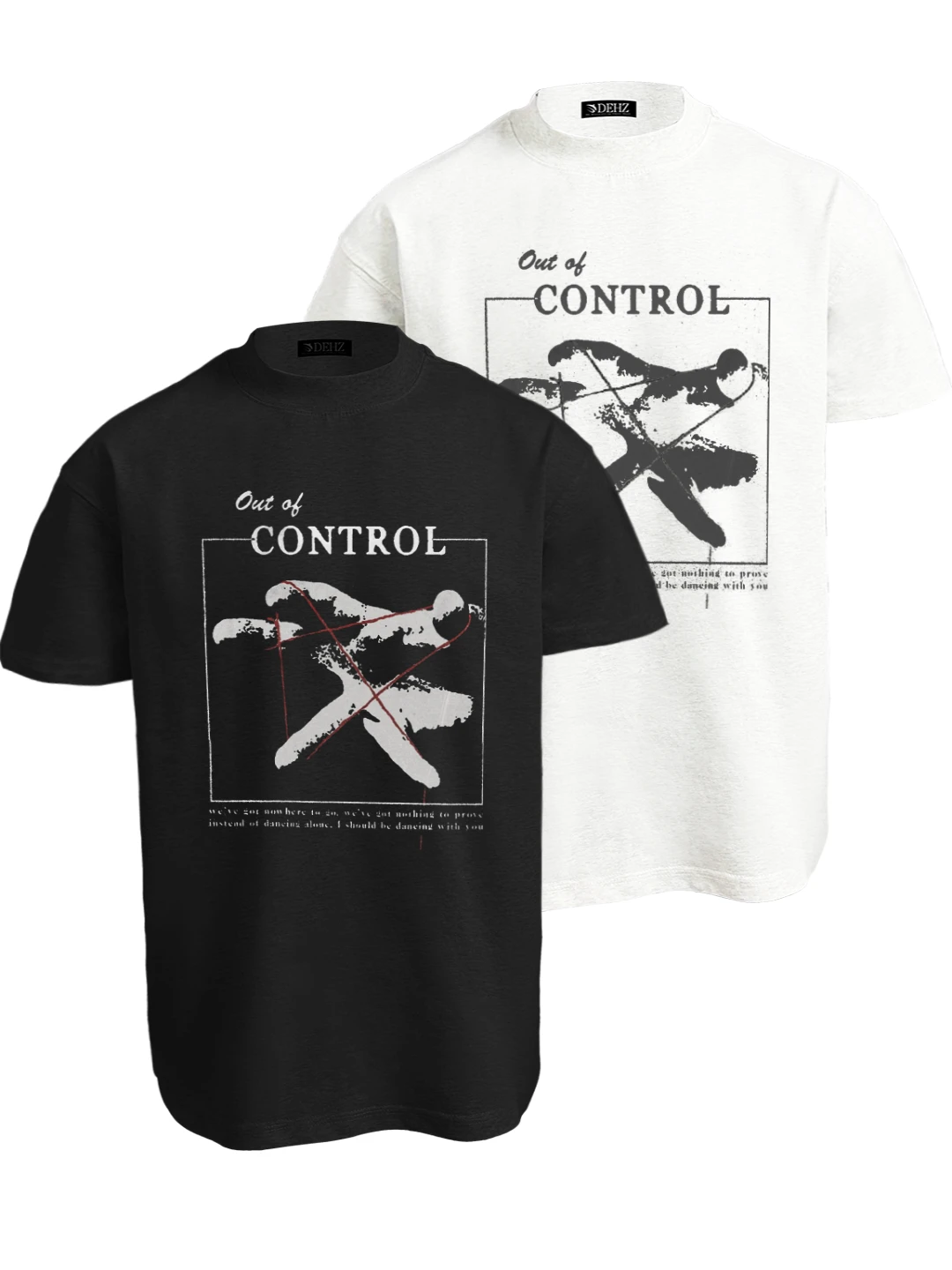 

Dehz25SSvintage American Retro Heavy Cotton Short-sleeved T-shirt Men's Casual Versatile Direct Injection Printed Top