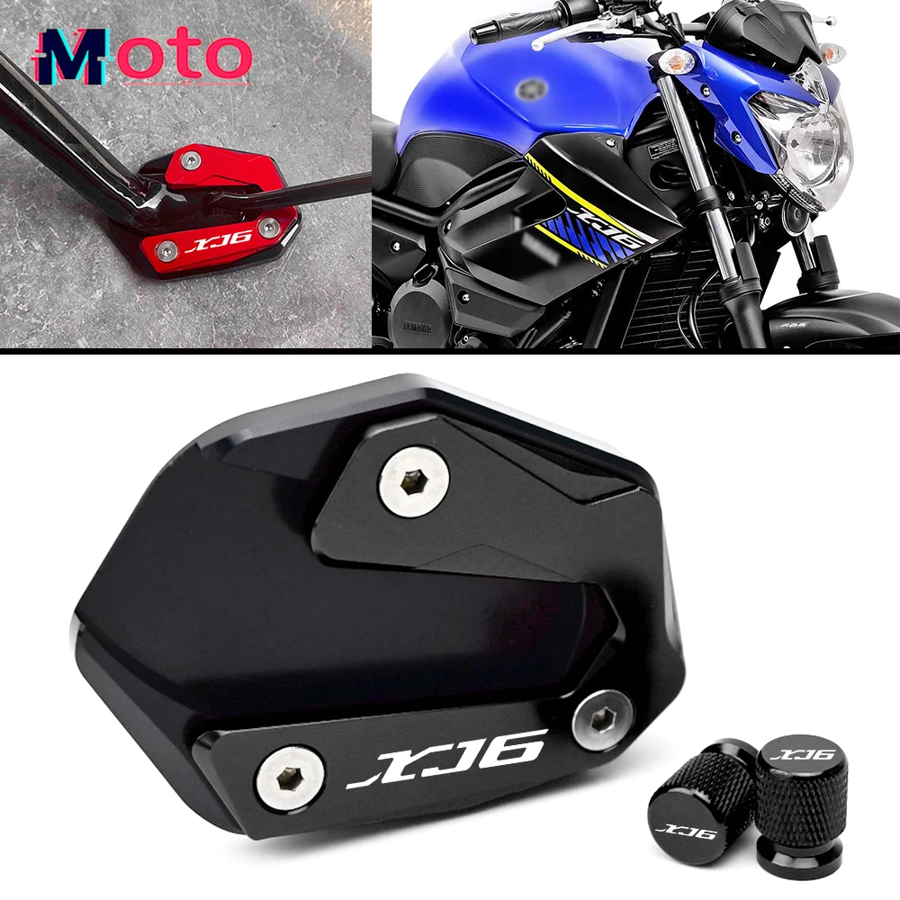 For Yamaha XJ6 XJ6F XJ6N DIVERSION 2009-2015 Motorcycle CNC Accessories Kickstand Foot Side Stand Enlarger Pad Tire Valve Cap