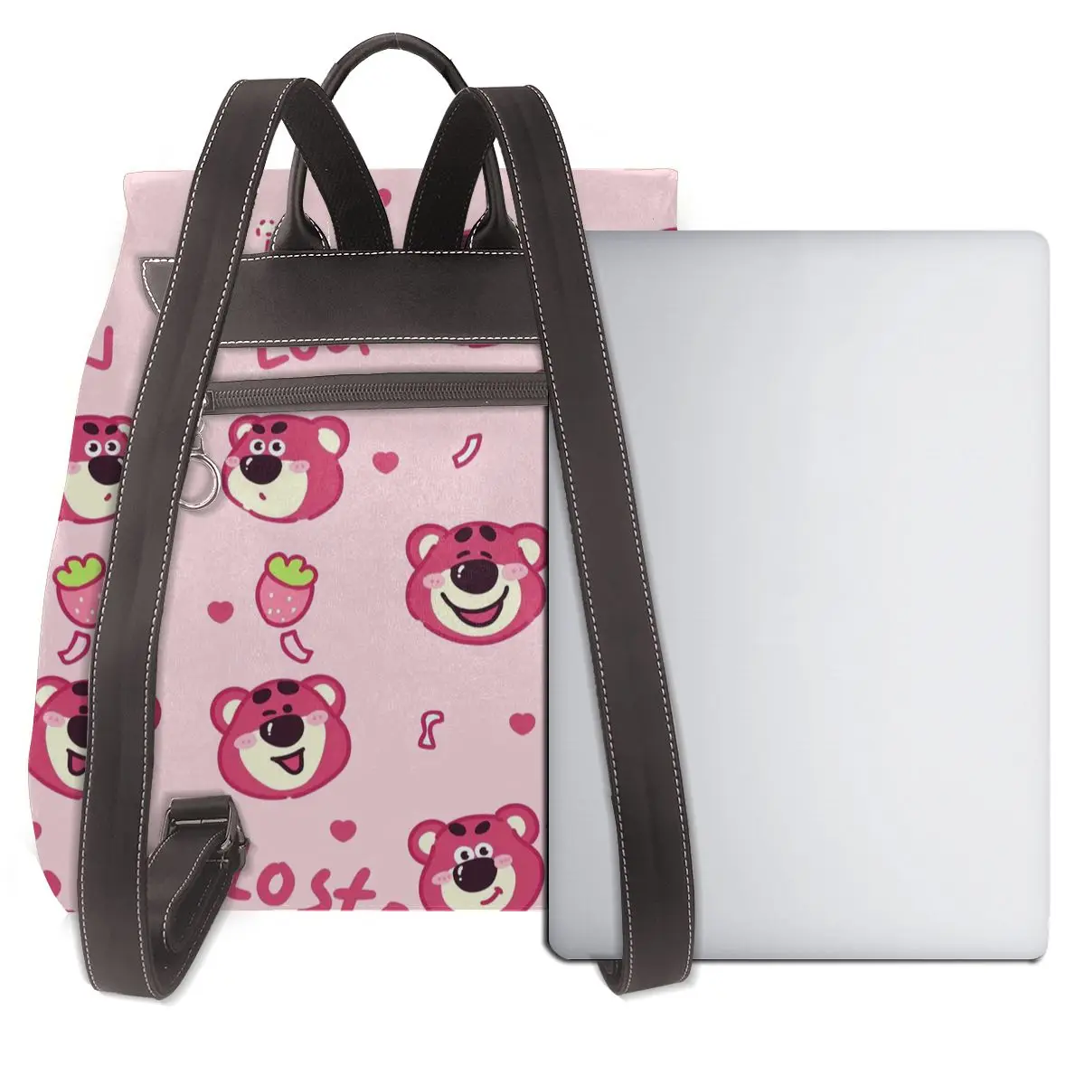 New Women's Multifunction Lotso Backpack Casual Leather School Bag For Girls Fashion Travel Shoulder Bag