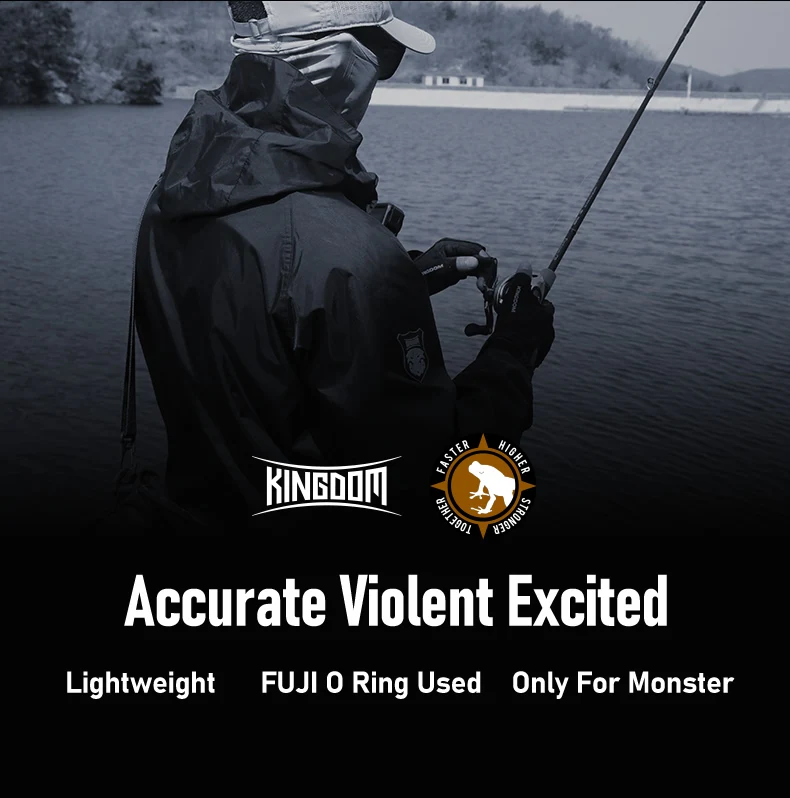 Angelrute KINGDOM SAVA BLADE 1.9m 2.28m Ultraleicht 152g XH Kraft Schnelle Aktion 30T Kohlefaser Fuji SiC O-Ring Führungen Anti-Verdrehungs-Design Rutschfester EVA-Griff für Schlangenkopf Barsch Monster Angeln – Detail 3