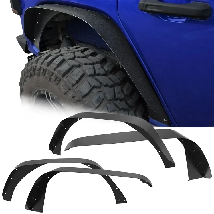 NEWWIND Steel Auto Parts Wheel Mudguard Arch Flares Fender Widening Strips 4x4 Offroad Accessories Fender Flares for Wrangler JK