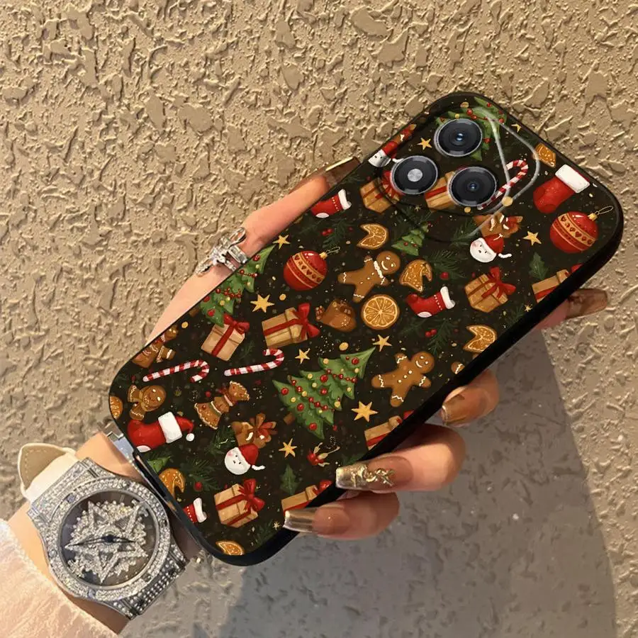 حافظة لهاتف Honor 90 Lite X7 X9 X8 8X 70 X9a X7a X9c غطاء خلفي ناعم لعيد الميلاد الساخن