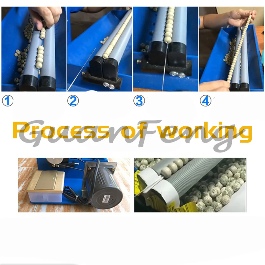 Automatic Bead Threading Spinner Machine, Wood Bead Stringing Tool for Jewelry Craft Making