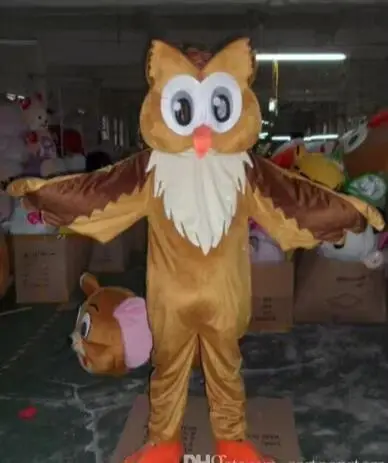 New Adult Best Sale Cute Owl Bird Mascot Costume Christmas Fancy Dress Halloween Mascot Costume