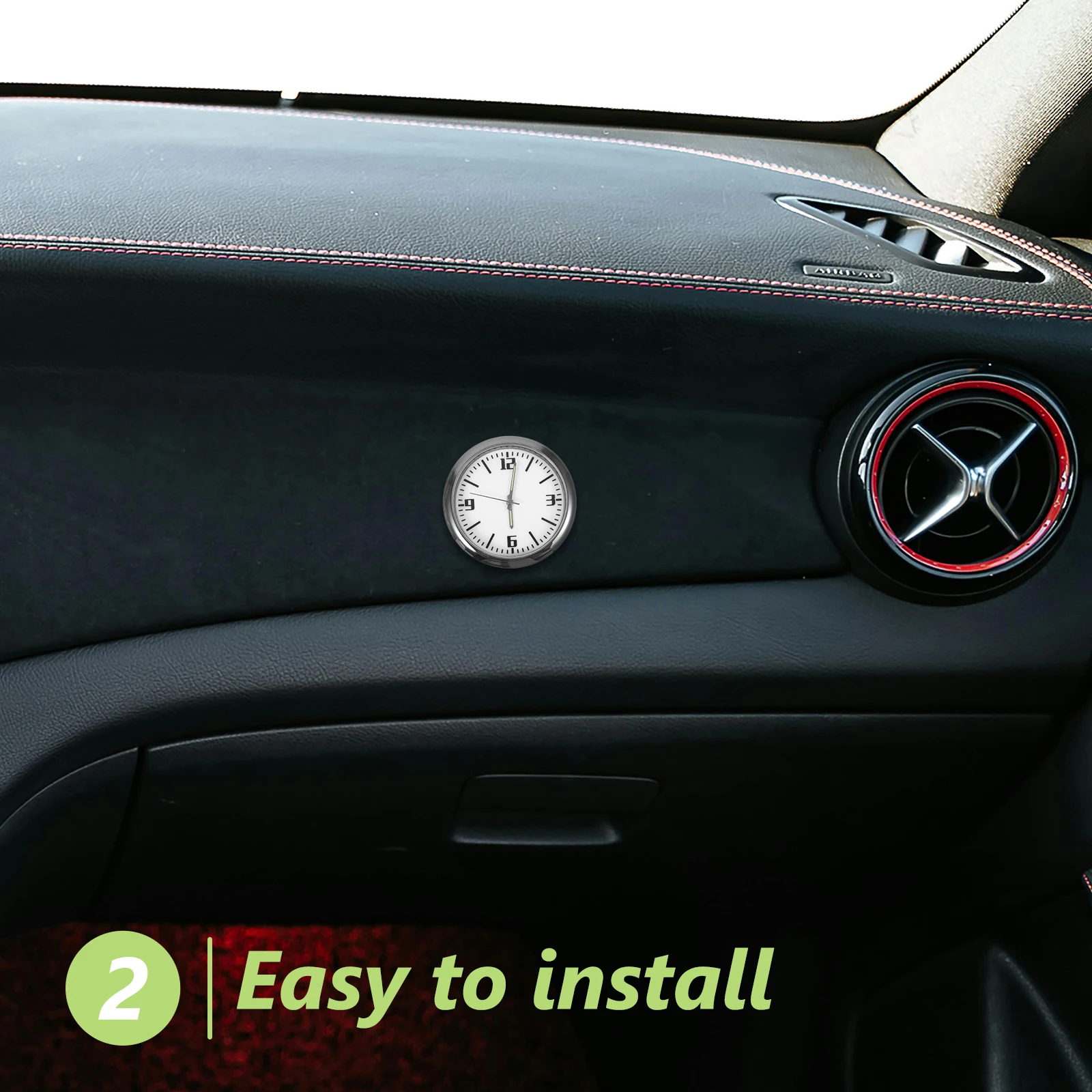 

Metal Car Dashboard Dashboard Stick For Auto Dash On Auto Clock for Truck Dash Travel Portable Clock Decor