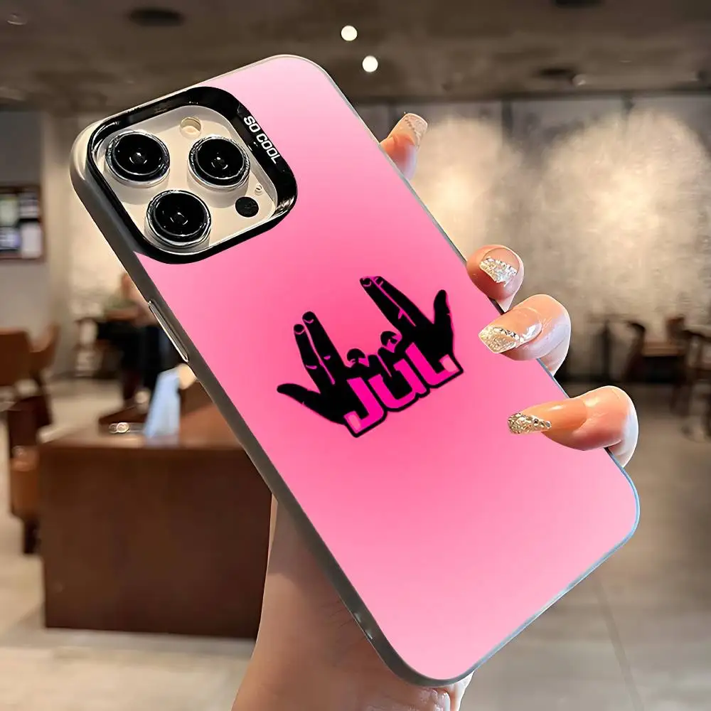 H-Hot Jul Rapper Logo Phone Case IPhone 16 15 14 13 12 11 Pro Max X XR XSMAX 8 7 Plus Candy Matte Shockproof Back Cover - náhled 2
