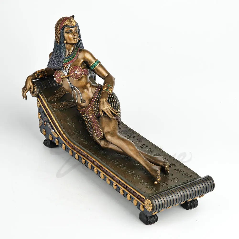 Egyptian Queen Cleopatra Figurine Resin Statue Ancient Egyptian Pharaoh Sculpture Home Office Desktop Decorative Ornament Gift
